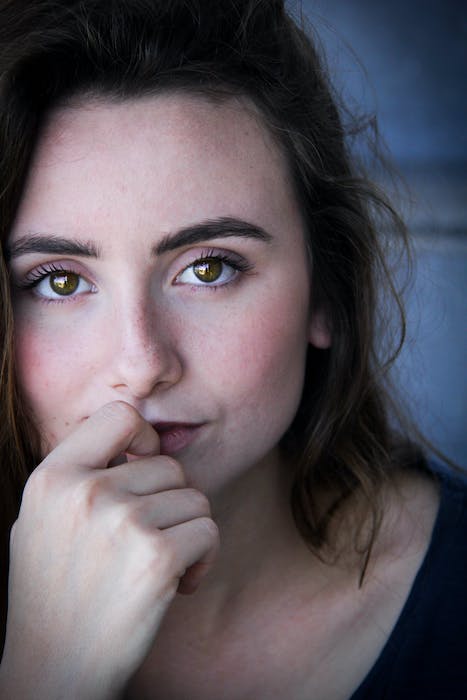 Girl looking straight ahead